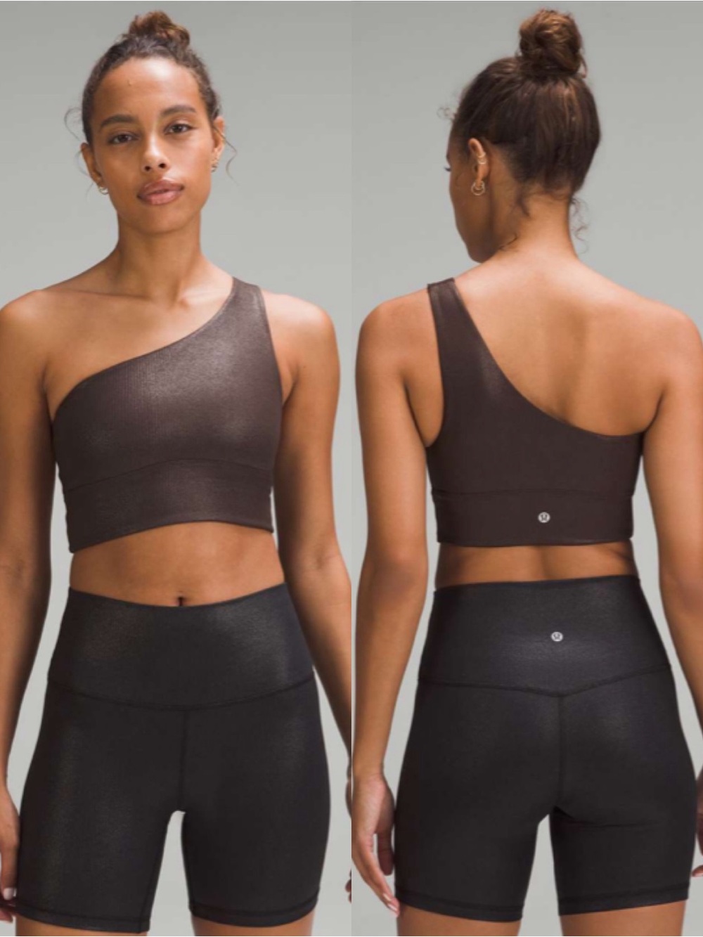 Lululemon Align Asymmetrical Ribbed Bra *Light Support A/B Cup Shine Espresso